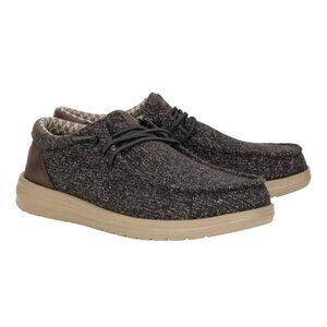 NEW Hey Dude Paul Knit in Black/Charcoal